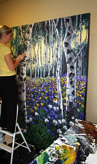 Evening Meadow In Studio