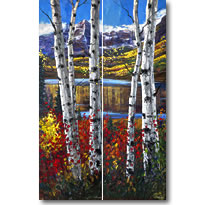 Autumn on Bells Diptych - Aspen Birch Prints