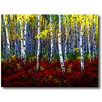 Crimson Forest - Aspen grove art prints