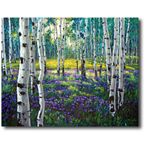 Meadow of Amethyst - Aspen Paintings by Jennifer Vranes