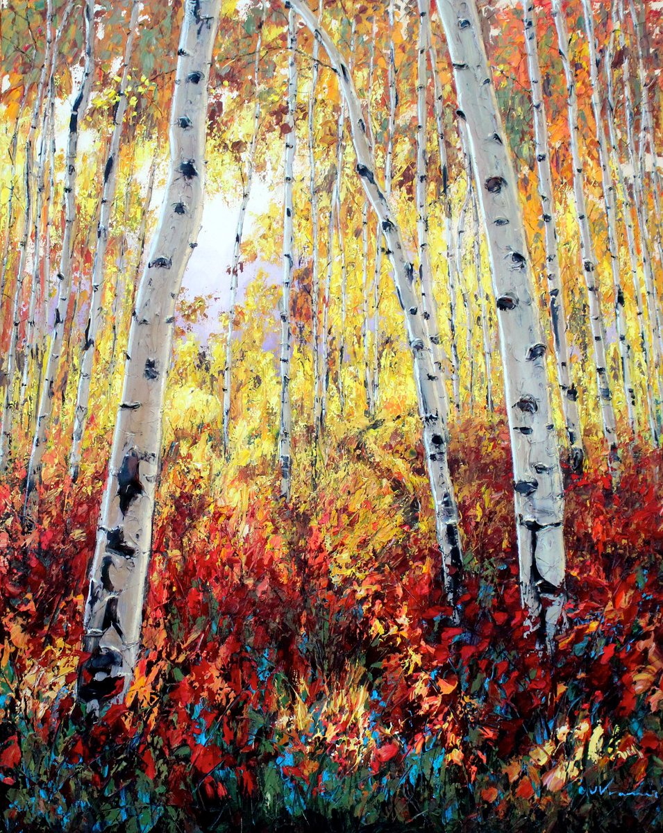 Promise Of Autumn — palette knife painting by Jennifer Vranes